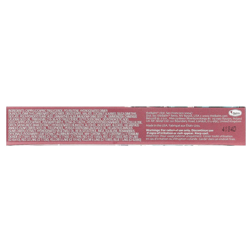 theBalm Cosmetics, масло для губ, Too Slow, розово-лиловый, 7 мл (0,23 жидк. унции)