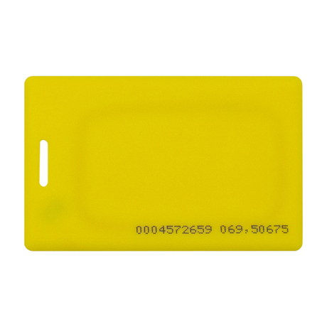 Бесконтактная цветная карта EM-Marine CLAMSHELL (YELLOW) с номером, желтого цвета