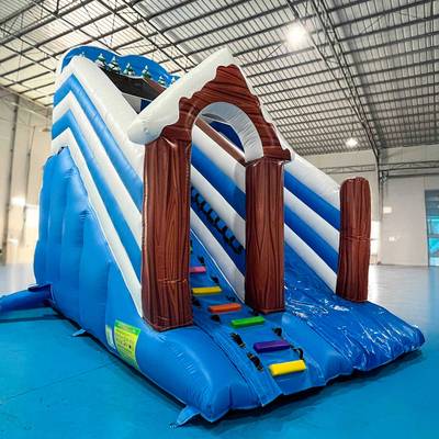 Коммерческий надувной батут «Зимняя горка Арктика», 6*4*6 м