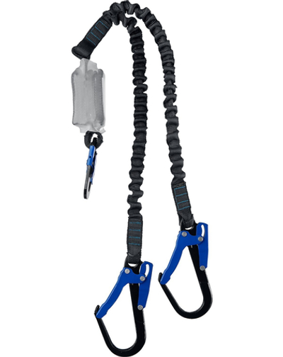 ЗУБР ПЕРЕВАЛ, полиамидная лента с амортизатором, эластичный двухплечный строп, Профессионал (11596)