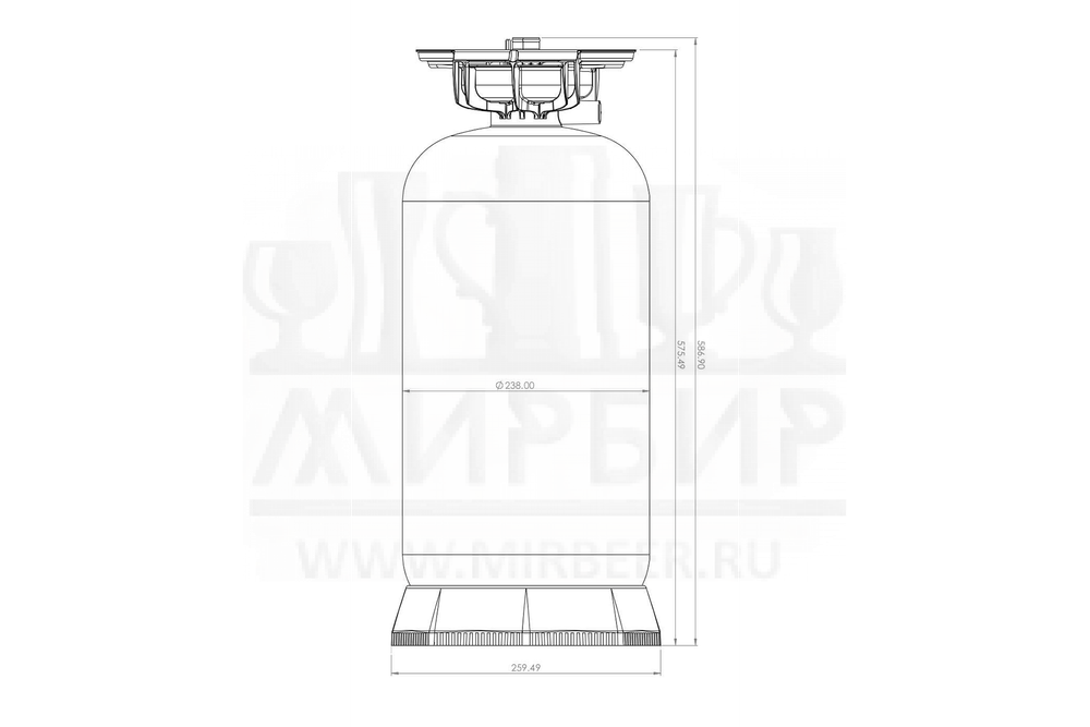 Ферментер Fermenter King Junior, пластик, 20 л