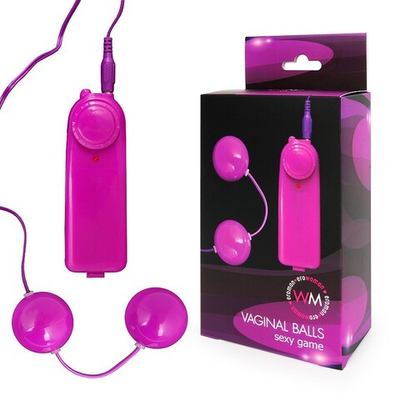 ШАРИКИ ВАГИНАЛЬНЫЕ С ВИБРАЦИЕЙ цвет фиолетовый D 35 мм