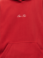Drawstring Hoodie Red High