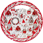 Подставка под горячее керамика 20см «Новогодние символы»