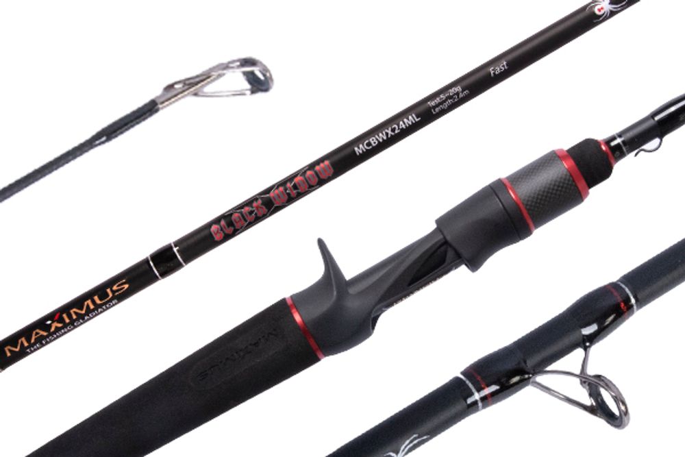 Удилище кастинговое Maximus BLACK WIDOW -X  C 24M 2,4 m 8-28 g 8-18 lb