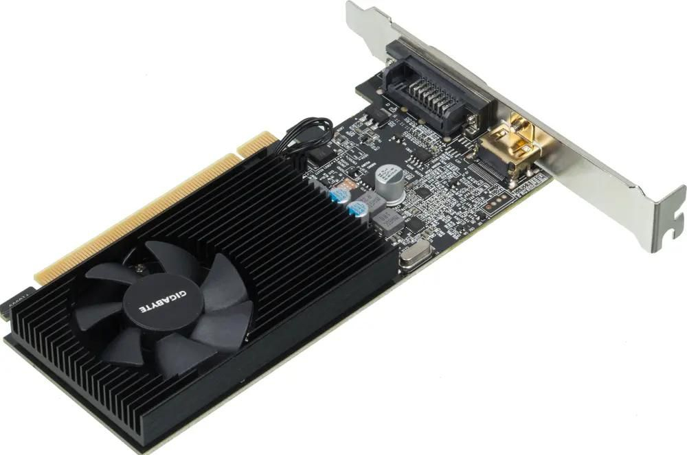 Видеокарта Gigabyte NVIDIA  GeForce GT 1030 GV-N1030D4-2GL 2ГБ DDR4, Low Profile,  Ret