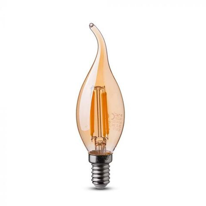 Лампа светодиодная, филамент V-TAC, E14, 4 Вт, 2200К, SKU 7114