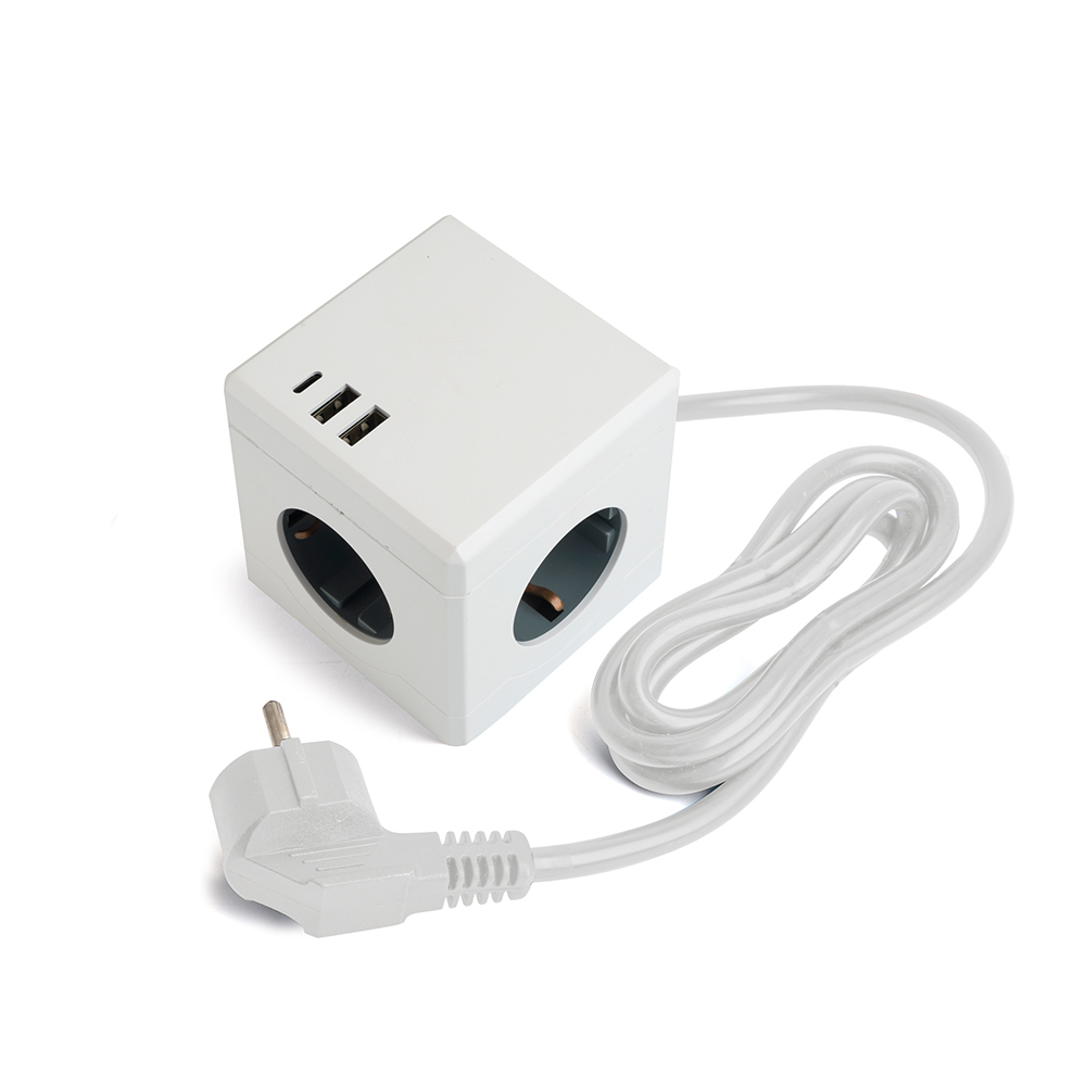 Удлинитель 3-местный c/з . 3x1мм2. 1.5м. серия Comfort. HM10-41-01. белый