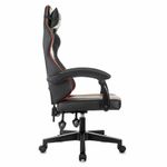 Кресло компьютерное BRABIX "Shooter GM-123", 2 подушки, экокожа, черное/красное, 533190