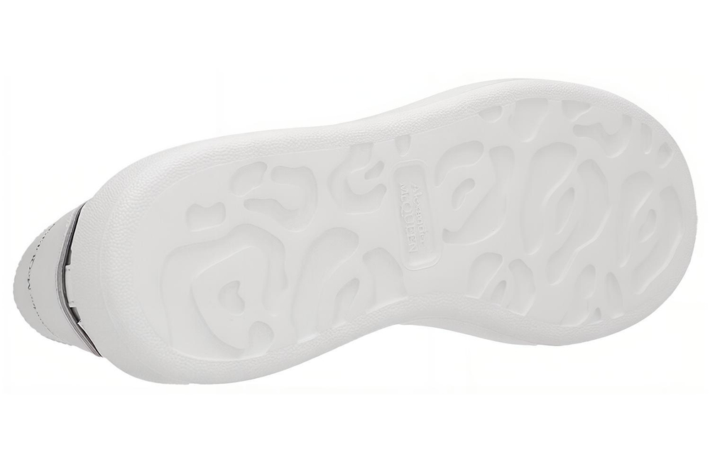 Alexander McQueen Oversized White Silver Hologram Trim