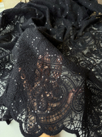 Вышивка с пайетками (Черная)