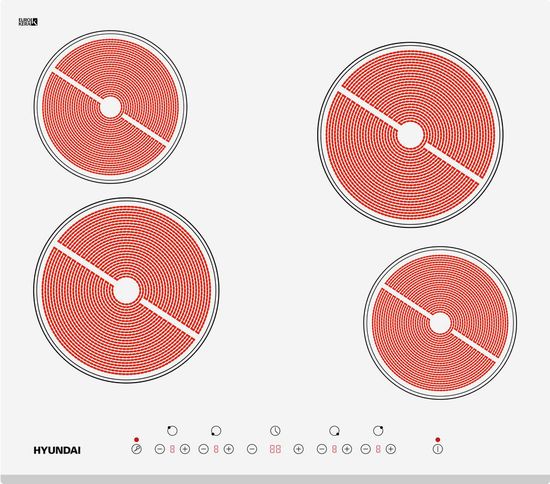 Электрическая варочная панель Hyundai HHE 6450 WG