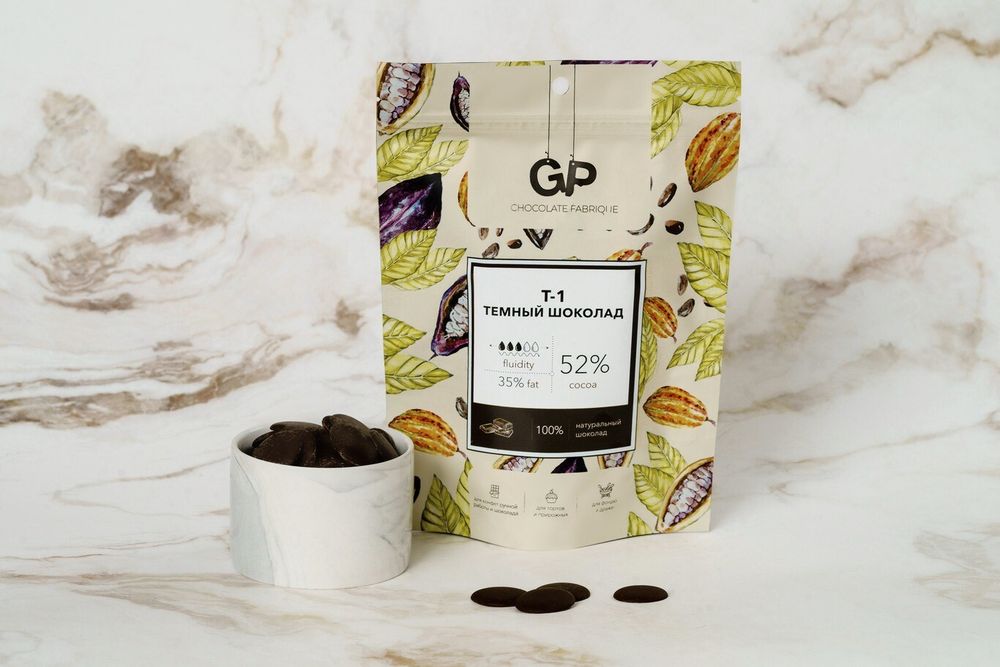 Темный шоколад GP (T-1) Cacao 52% 1кг