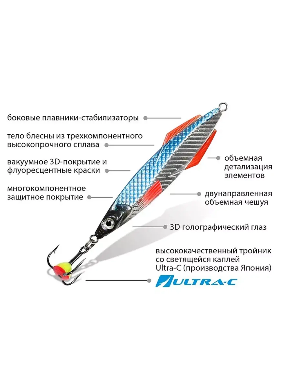 Блесна для рыбалки зимняя AQUA Стилет