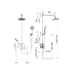 Душевой комплект Vincea Esse VSFW-1E1MB, встраиваемый, 2 режима, ограничитель давления Hi Box, черный