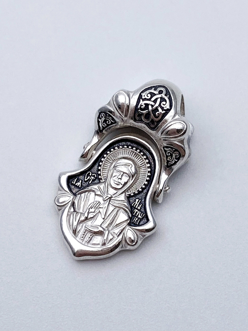 Крест из серебра/Чернение/Матрона