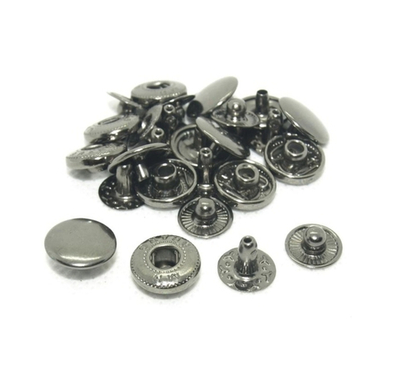 Кнопка Альфа сталь d 12,5 мм, чёрный никель