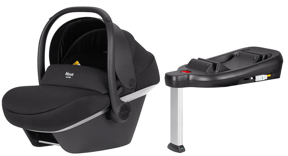 Коляска Carrello Vector CRL-6550 Nova DK791 Grey Line с базой Isofix 3 в 1 Pearl Black