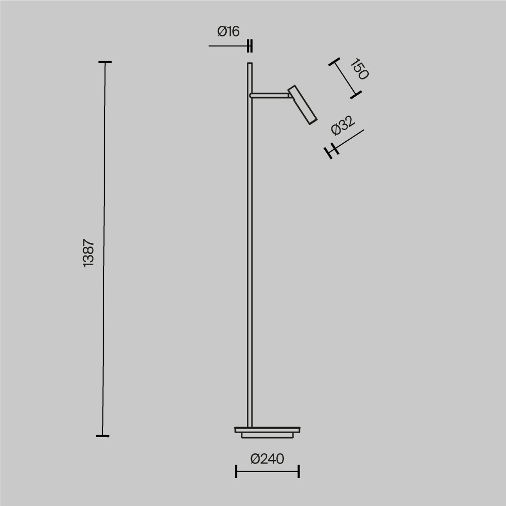 Торшер светодиодный Maytoni Estudo Z010FL-L8W3K