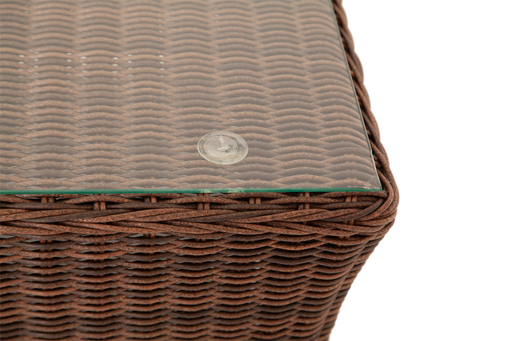 "Капучино" журнальный столик из искусственного ротанга, цвет коричневый