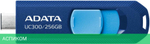 USB Flash-накопитель A-Data UC300 256GB синий/голубой (ACHO-UC300-256G-RNB/BU)