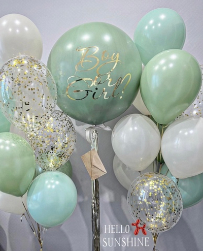 Набор шаров на гендер пати Эвкалипт