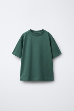 ZARA КОМПЛЕКТ ИЗ ФУТБОЛКИ И БЕРМУДОВ, МЯГКИЙ ЗЕЛЕНЫЙ