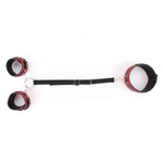 Красно-черная фиксация из перфорированной кожи (Цвет: красный с черным)