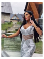 черно-золотистое макси платье