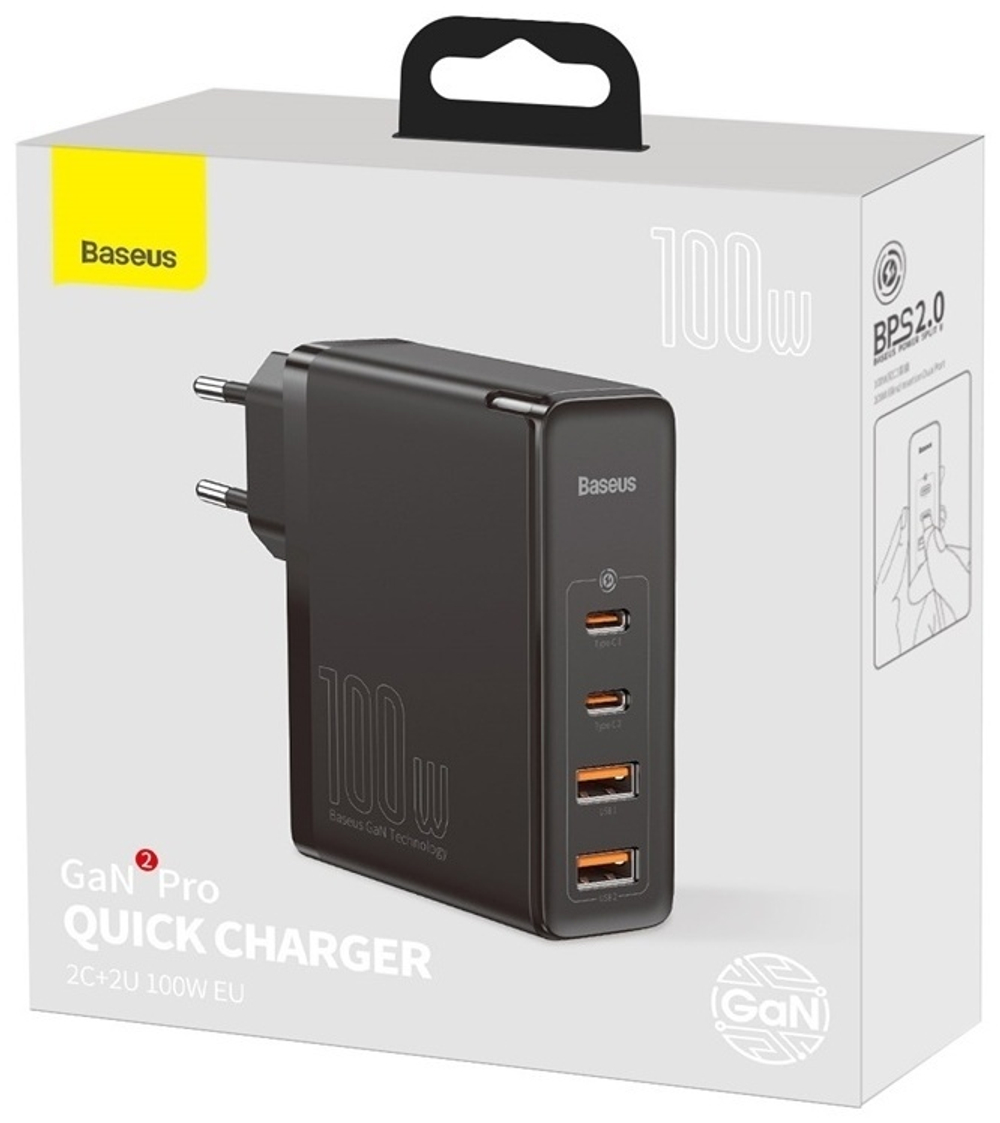 Зарядное устройство Baseus GaN2 Pro Quick Charger 2C+2U CCGAN2P-L01 черный