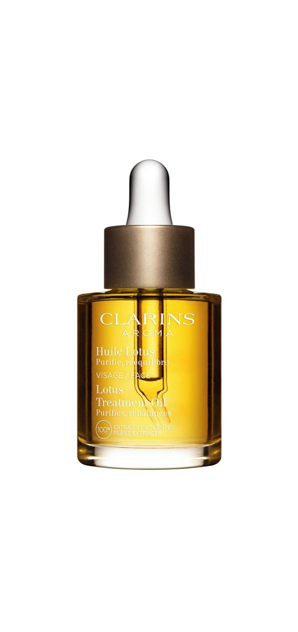 Clarins Lotus Treatment Oil - регенерирующее масло с разглаживающим эффектом для дня и ночи /   30  ml  / GTIN 3666057030956