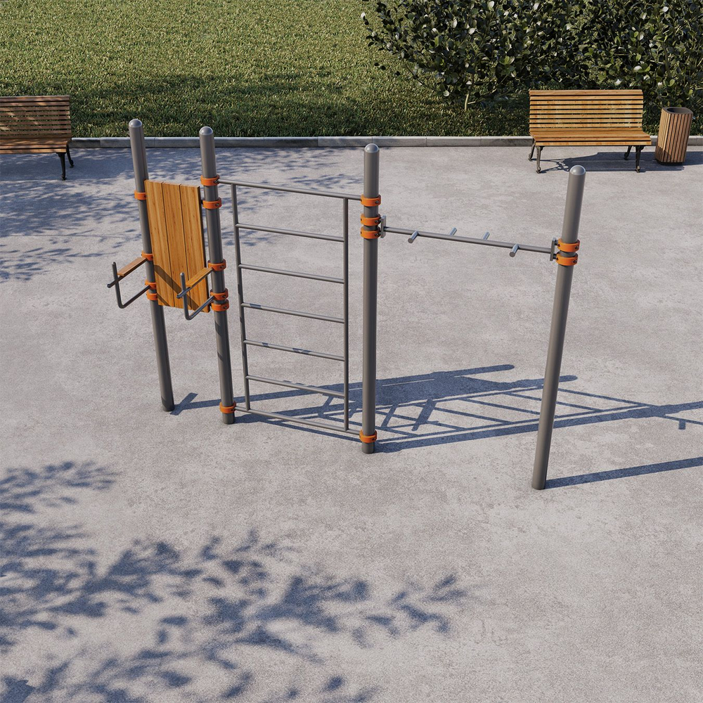 Вертикальный пресс, шведская стенка и турник Молот СВС-60