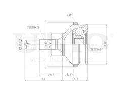 ШРУС внешний UNIO CVJ-20309