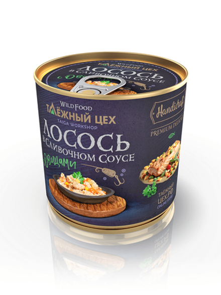Лосось с овощами в сливочном соусе ТАЁЖНЫЙ ЦЕХ рыбные консервы 250г