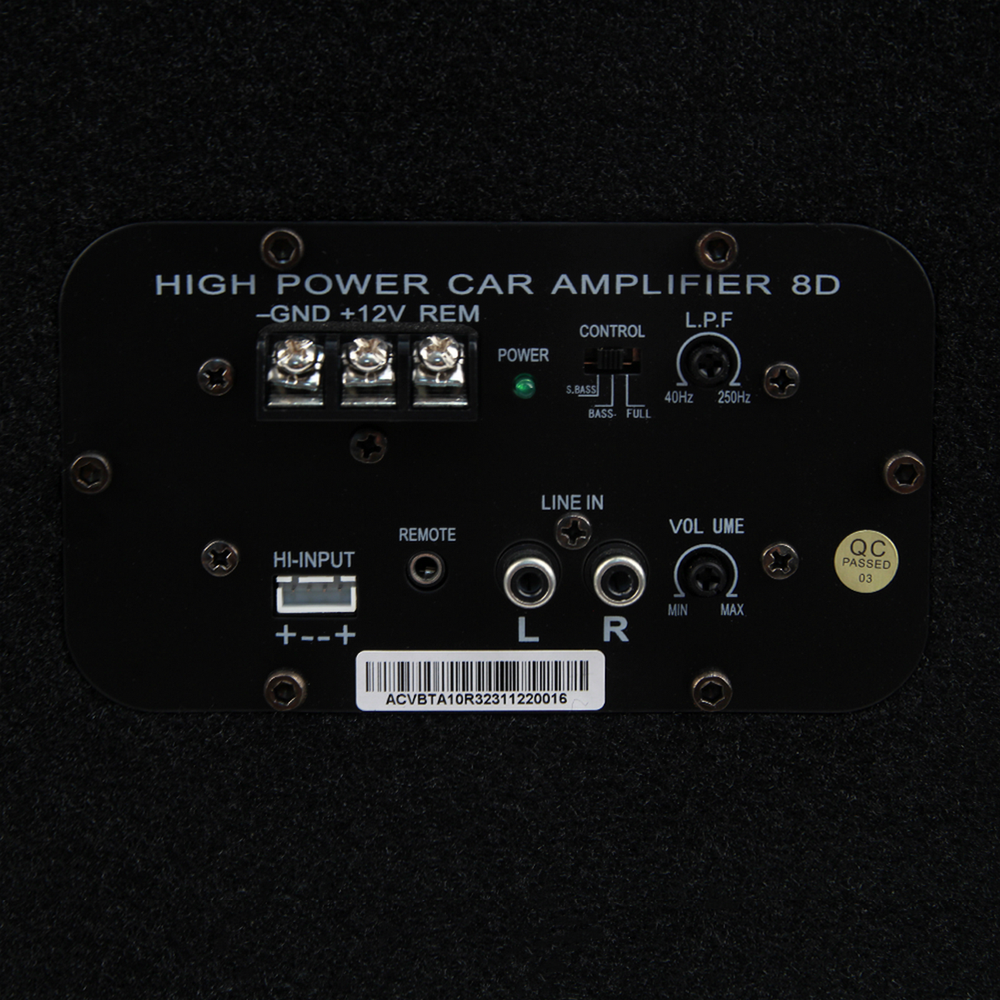 Автосабвуфер ACV BTA-10R активный, корпусной 25см. (1500W)