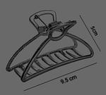 Заколка. Краб для волос. Усиленная. Металл. Для всех типов волос. Универсальная. Цвет Черный графит.