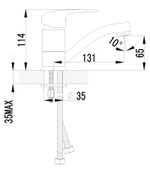 Смеситель универсальный с поворотным изливом LEMARK PRAMEN – LM3307C