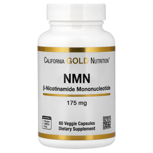 California Gold Nutrition, NMN (никотинамид мононуклеотид), 175 мг, 60 растительных капсул