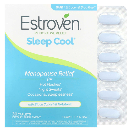 Estroven, Sleep Cool®, средство для облегчения симптомов менопаузы, 30 капсул