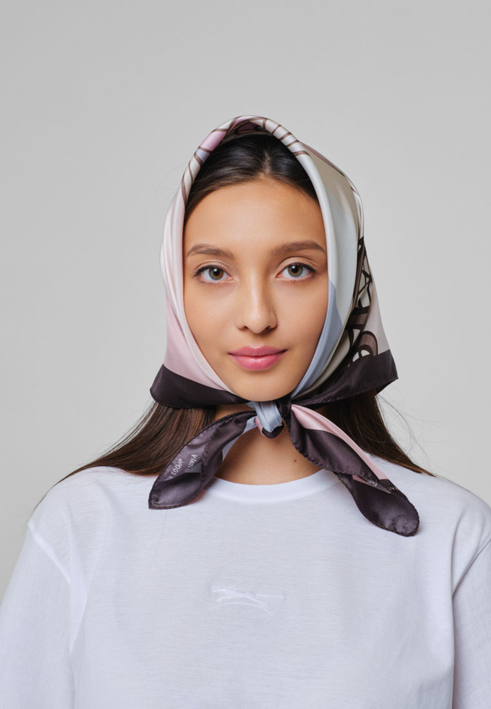 Шелковый платок KERUEN PINK/BLUE 70х70