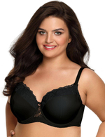 Бюстгальтер plus size с эффектной вышивкой на чашках (Размер: 75J) (Цвет: белый)