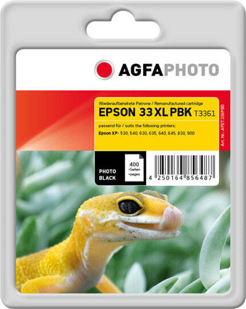 Картридж струйный черный 1 шт AgfaPhoto Holding GmbH APET336PBD
