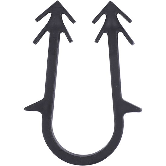 Скоба якорная Stout для труб 16-20 мм, с двойным креплением , цвет чёрный, 50 мм (SMF-0005-001620)