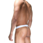 Фиолетово-белые трусы-стринги (Размер: S-M) (Цвет: фиолетовый с белым)