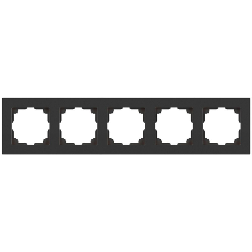 Рамка для розеток и выключателей Intro Accent 6-505-07 на 5 постов, СУ, графит | Intro