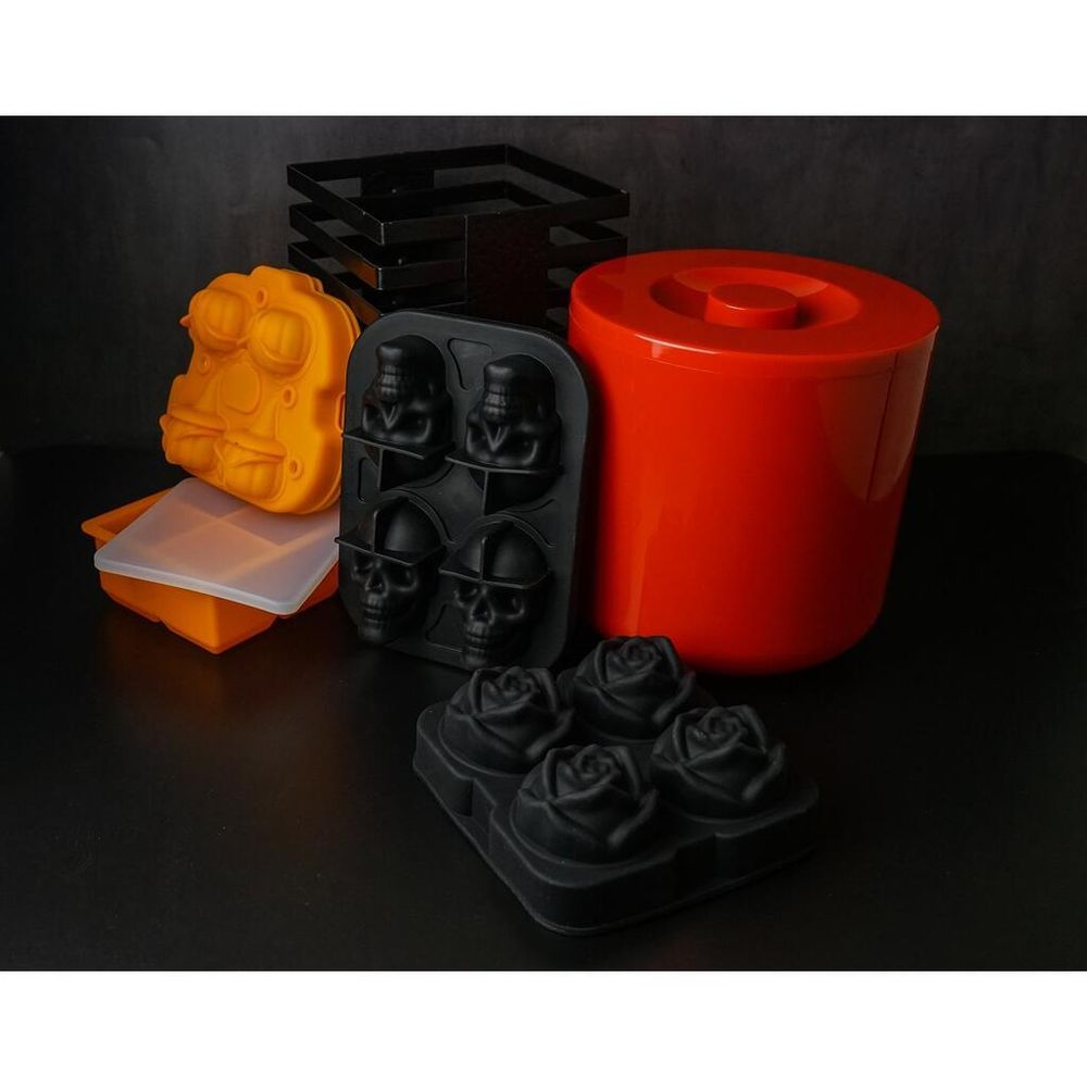 Форма для льда "Череп" 4 ячейки 6,5*4,5 см силикон   B'Guys P.L.- Barbossa