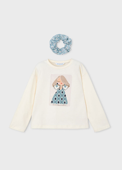 лонгслив с резинкой для волос