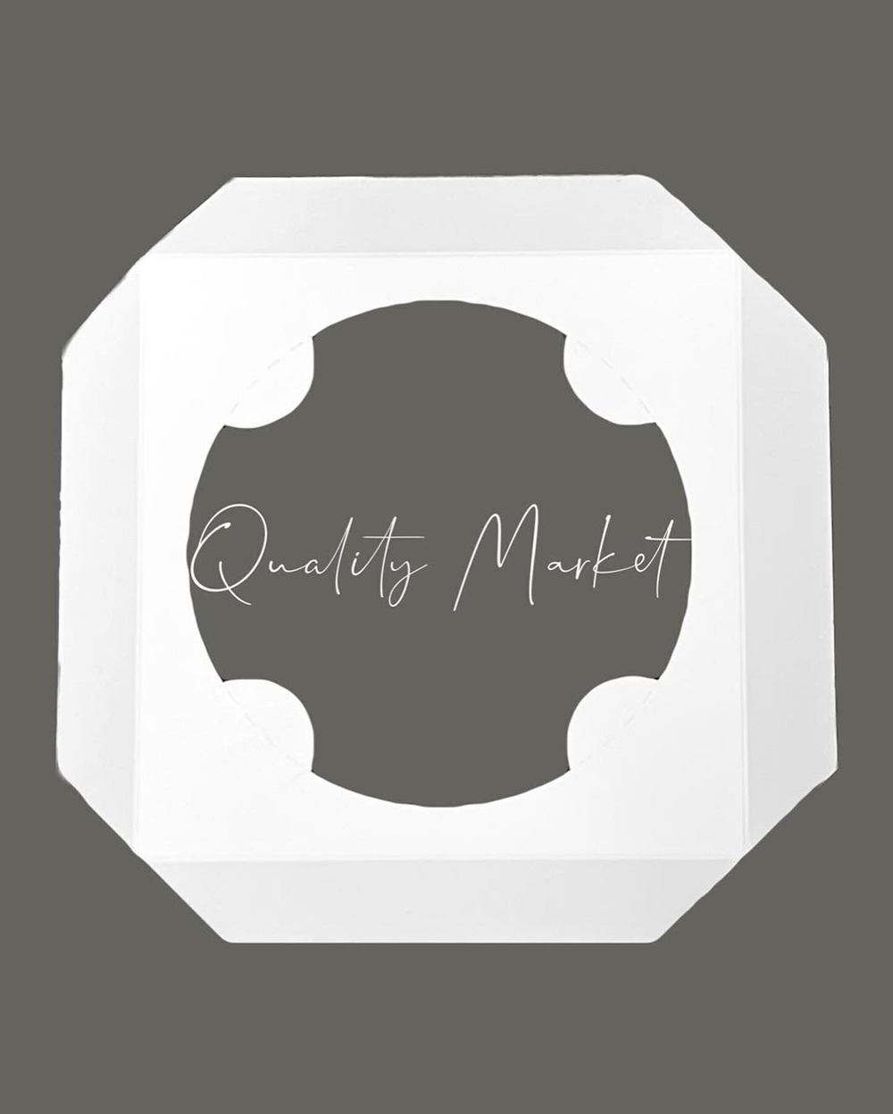 Ложемент 145*145*25 мм под кулич (белый), картон (бумага)