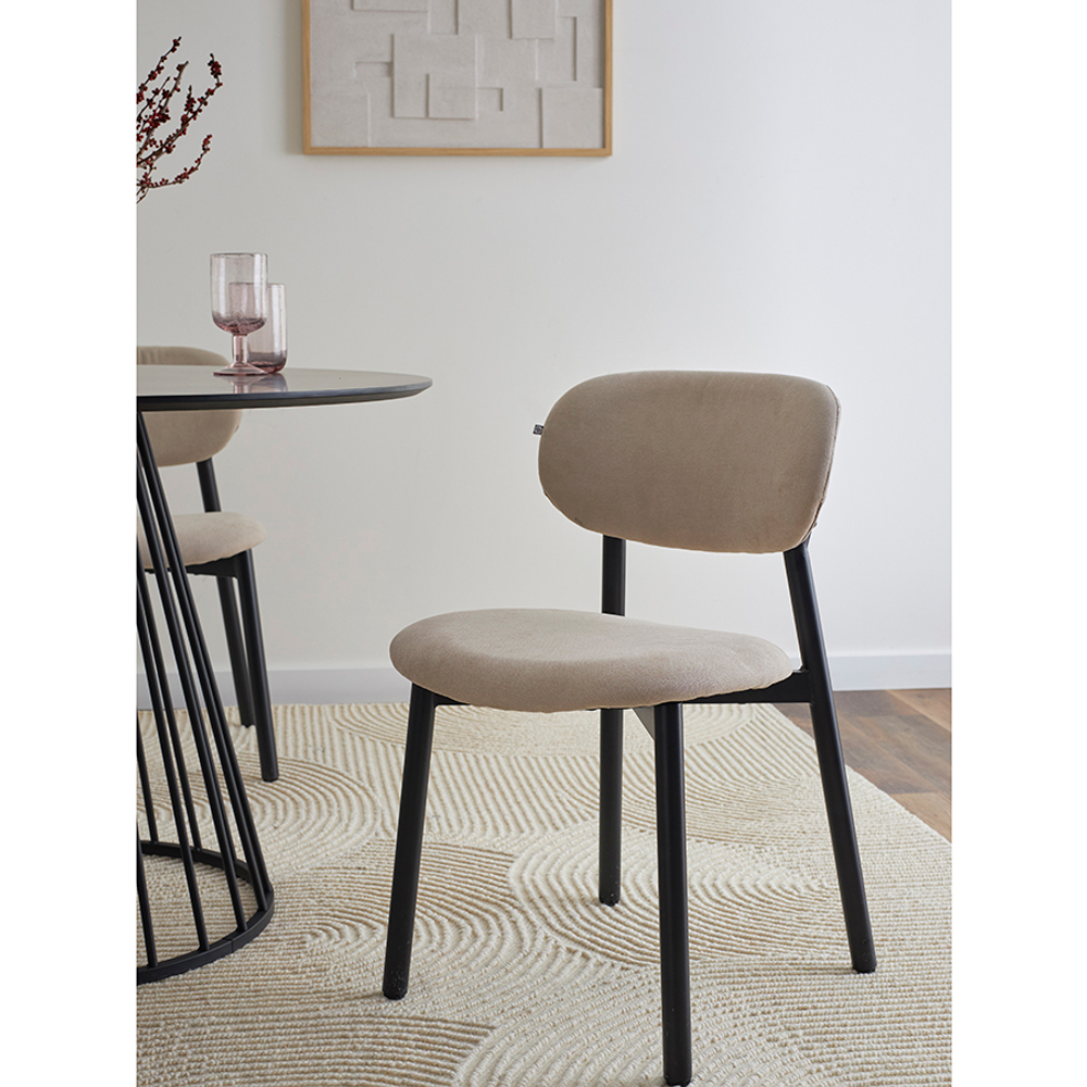 Стул Bergenson Bjorn Round, рогожка, ванильный