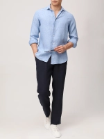 Рубашка Saint Barth Pamplona denim голубой лён